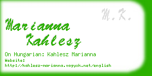 marianna kahlesz business card